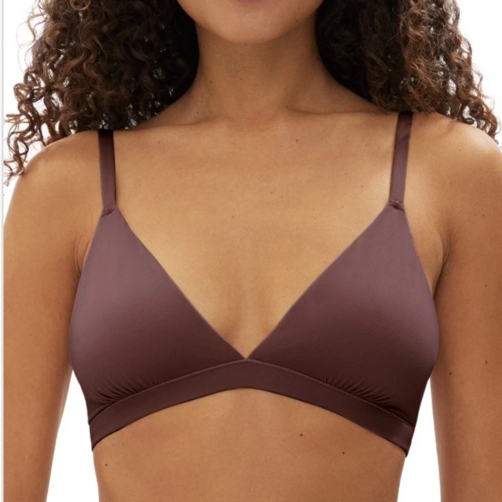 Gap Body M Triangle Bra Super Stretch Buttery Soft Brown NWT